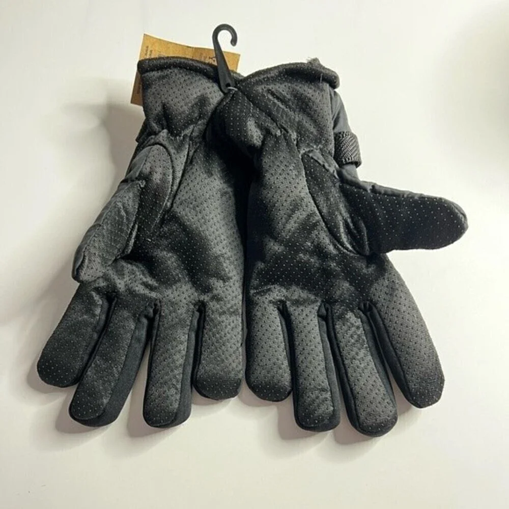 Yacht & Smith Winter Ski Gloves Fleece Lined Adjustable Strap Water Resistance.